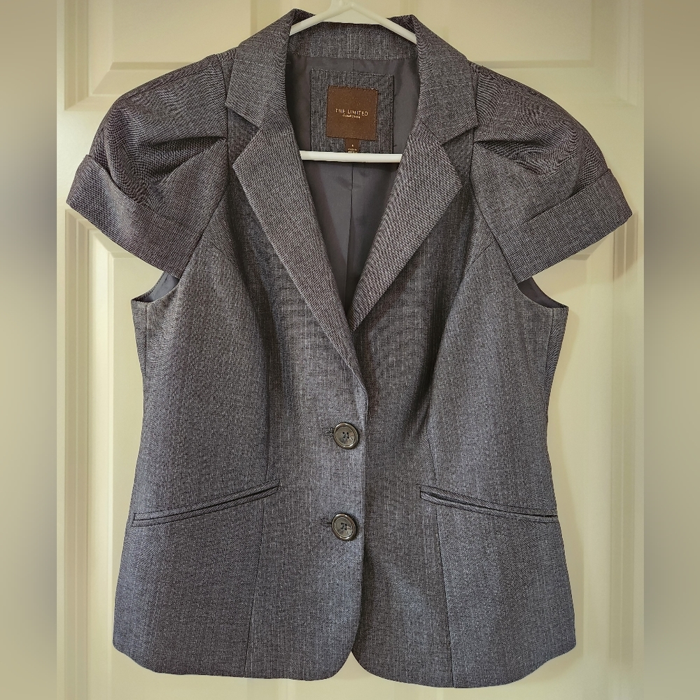 The Limited Cap Short Sleeve Blue Blazer Small EUC